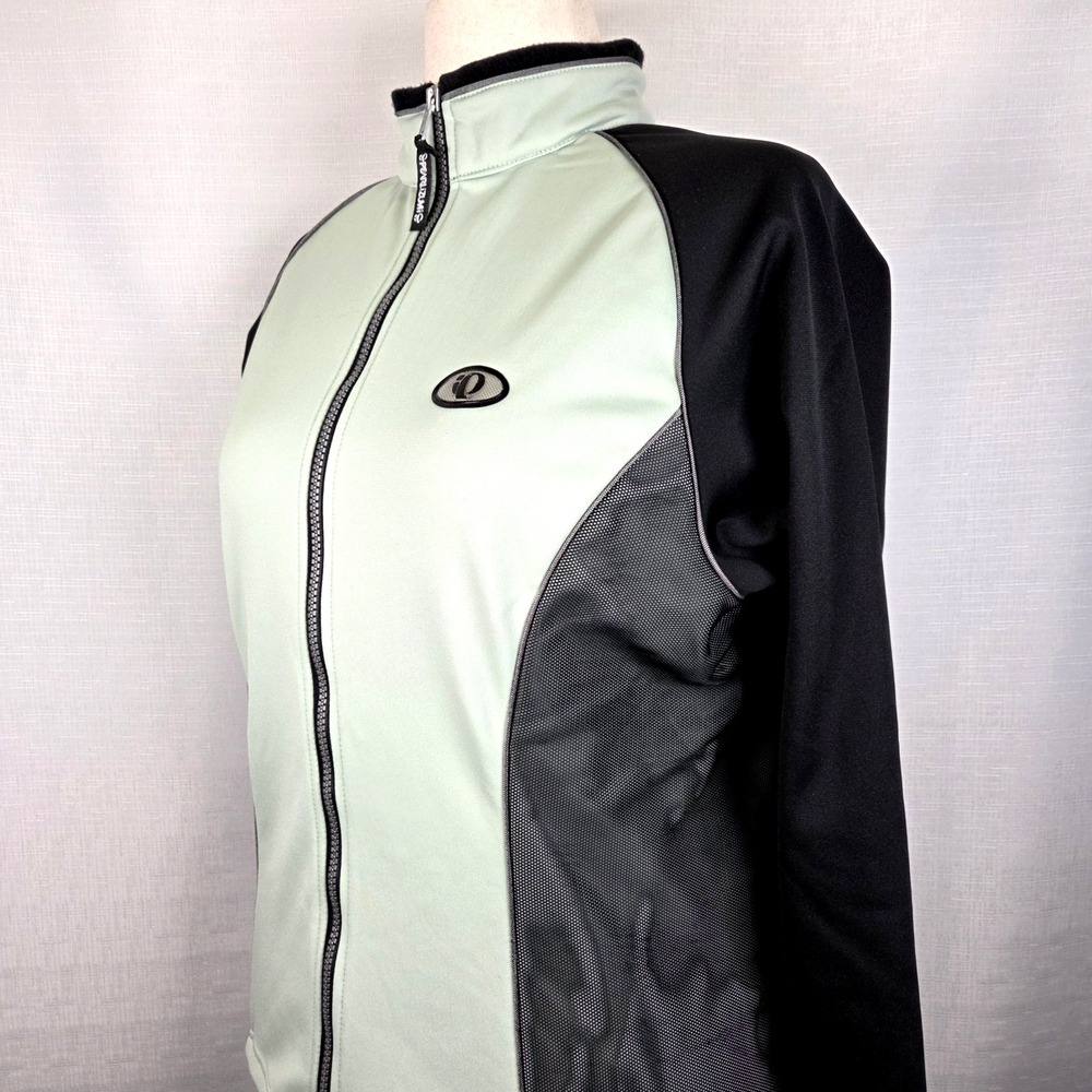 Pearl Izumi Thermal Cycling Jacket Women's L Fleece Lined Mint Green Softshell